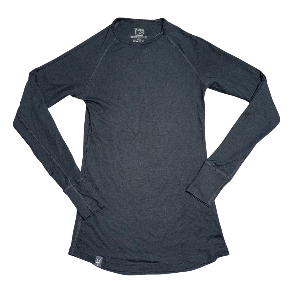 Ibex Woolies 150 Base Layer Women Small Black Excellent Merino Wool Long Sleeve